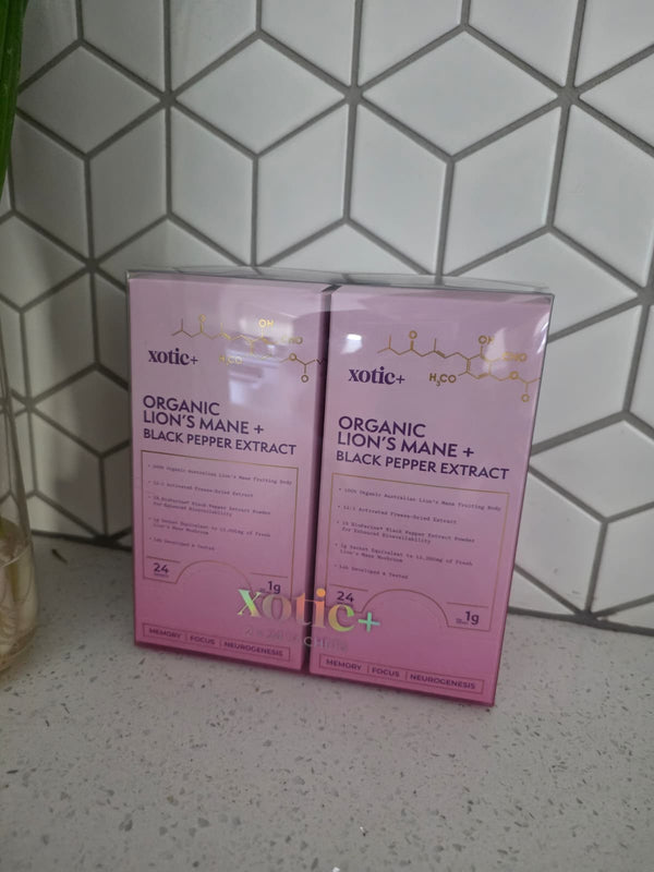 Xotic+ Organic Lion's Mane Extract (1g × 24 Sachets)